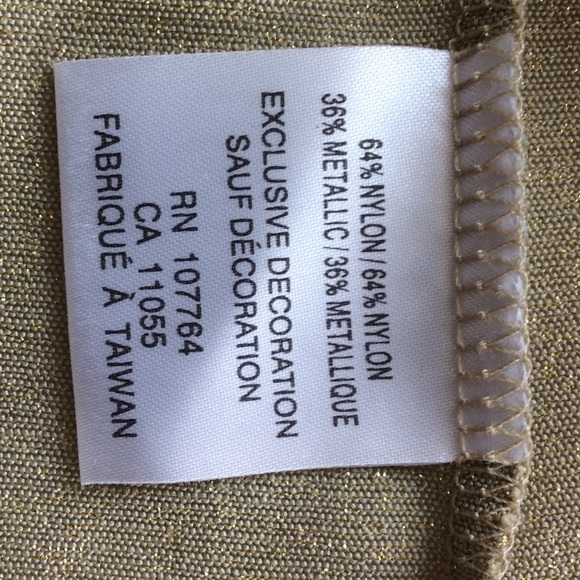 Anthro gold metallic tank top One Girl Who… sz Small - Picture 8 of 9